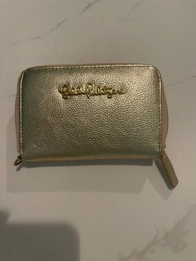 Lilly Pulitzer Gold Zip Wallet -